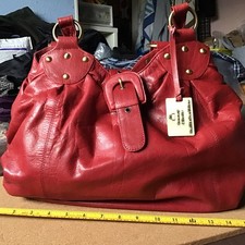 Vintage Tommy & Kate Shoulder Bag Red Leather Handbag Pre- Owned Good Condition