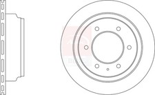 2x Brake Discs Pair Vented fits OPEL FRONTERA A 2.8D Rear 95 to 98 313mm Set New