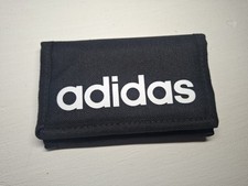 Adidas Black canvas Wallet Trifold  Card Holder ID bag
