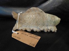 Chinese Jade Carp Hand Carved Antique Asian Fish Ornament 143mm