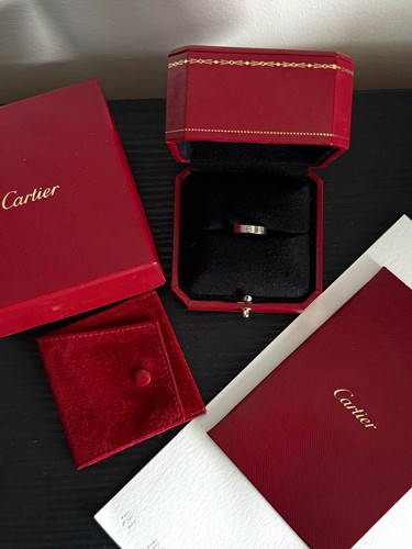 Cartier love ring white - white, gold