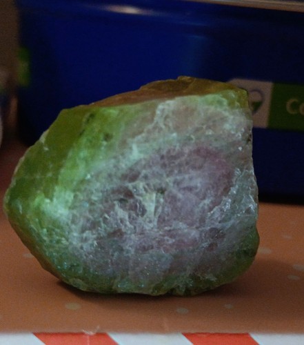 Watermelon tourmaline raw - tourmaline,