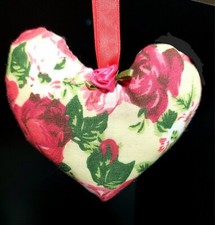 Fabric Hanging Hearts