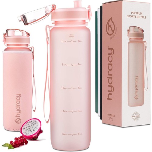 Hydracy water bottle - bottle, time