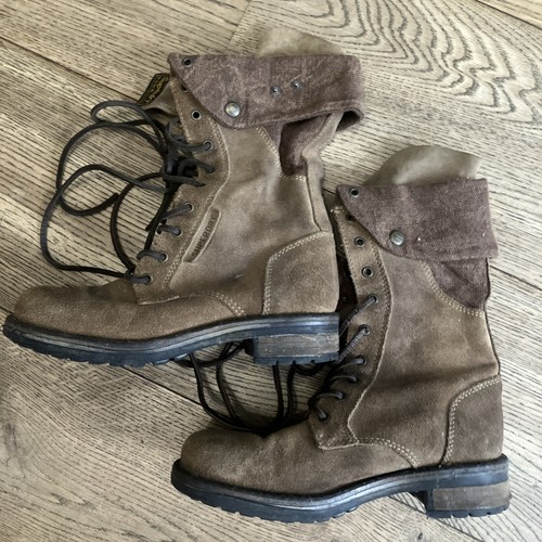 Ladies tan brown suede - suede, leather