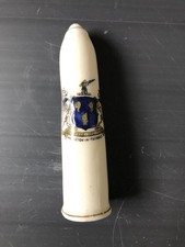 WW1 Crestware Artillery Shell . Arcadian China. Middleton in Teesdale crest