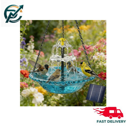 Solar hanging bird bath - hanging,
