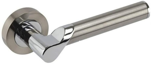 Door handles round rose - on,