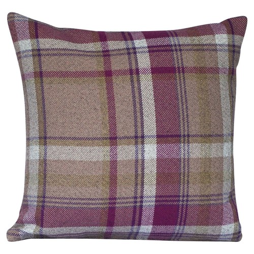 Tartan check cushion - cushion, in