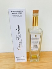 Extra Virgin Olive Oil Empty Glass Bottle With Wooden Stopper & Pour Spout + Box