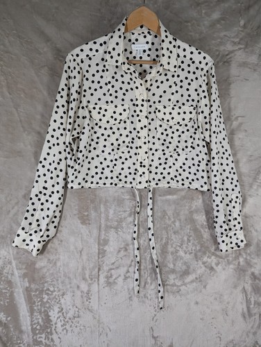 Topshop cream black polka - cream,