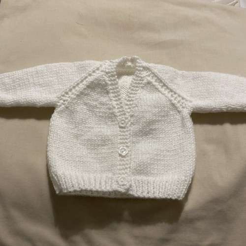 Hand knitted white - white, baby