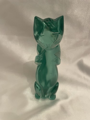 Vtg aquamarine green cat - vtg, or