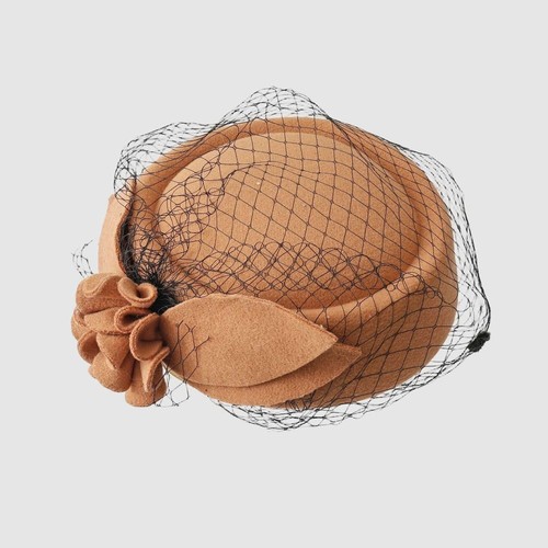 Vintage pillbox hat solid - pillbox,