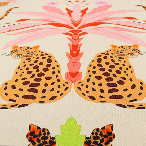 Symmetrical leopard upholstery - leopard,
