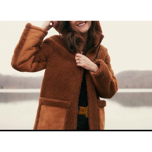 Topshop vinnie hooded faux - topshop,