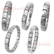 Butterfly Italian Bracelet 9mm 18 Link Starter Bracelet Removable Charms DIY uk