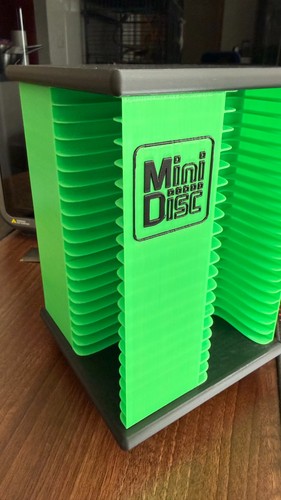 Minidisc rotating holder for