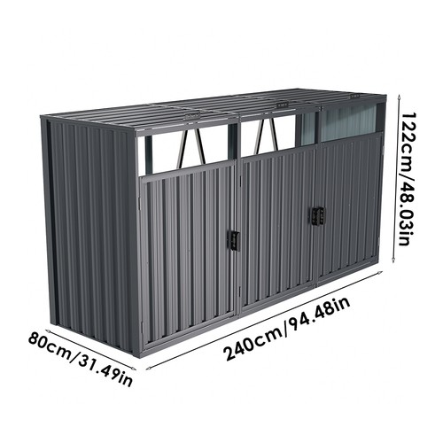 Triple wheelie bin house - triple,