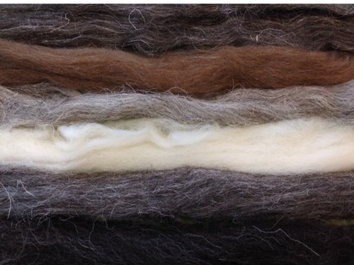 60g natural wool - natural, roving