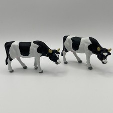 ELC Early Learning Centre Farm Animal Black White Cow Figure Toy x2 Pair B6