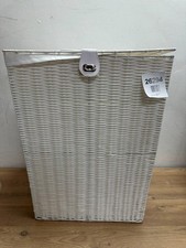 Claris Laundry Basket Medium White Resin Box With lid Lock