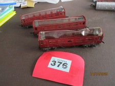 3 tri ang red coaches. Spares/repair
