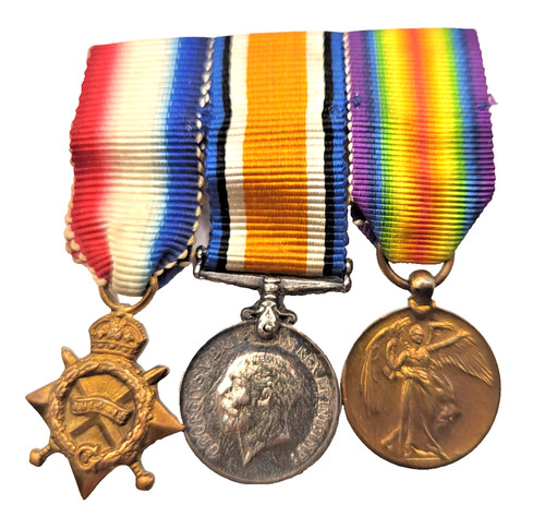 Wwi miniature medal trio - miniature,