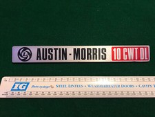 Classic Aluminium Leyland Austin Morris  10 CWT DL Van  Pick up Truck Badge