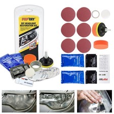 16pcs Car Headlight Lens Restoration Repair Kit Polishing Cleaner Cleaning Tools