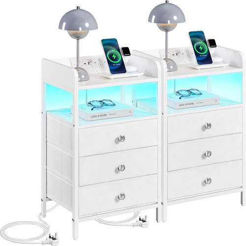 Set bedside tables with - bedside, 3