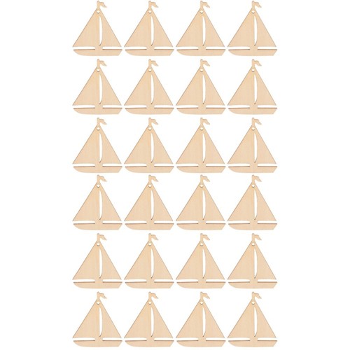 100pcs durable wooden sailboat - durable,