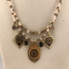 PILGRIM Charm Bead Necklace Drops Double Strand Bead Christmas Danish Design