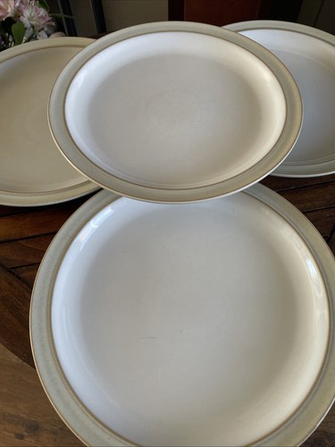 Denby cream linen dinner plate - cream,