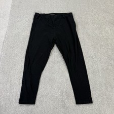 Ann Harvey Ladies Leggings Black 16 Casual Plain Stretch Cotton Capri Cropped