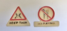 Vintage Faux Pas 1980s Fridge Magnets ‘No Eating’ ‘Keep Thin’ Stop Warning Signs