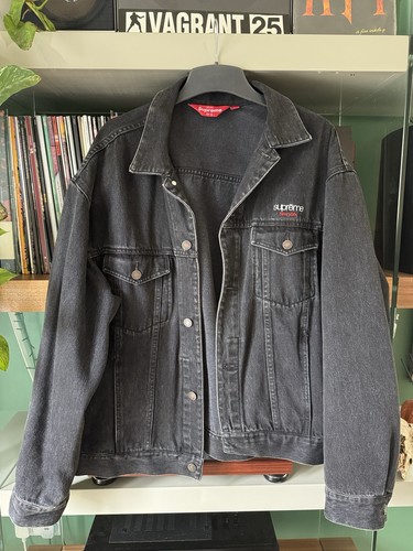 Supreme black denim trucker - supreme,
