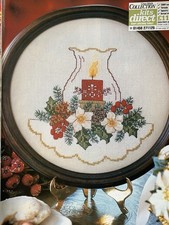 Christmas Candle! Vintage Still Life Cross stitch Design Chart