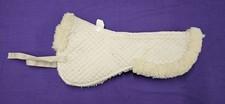 Full Sized Fleece Lined White Cottage Craft Horse Half Pad