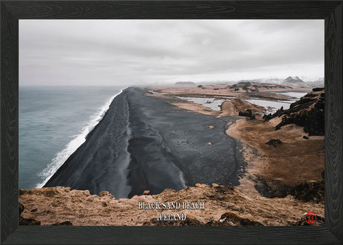 Reynisfjara beach framed wall - reynisfjara,