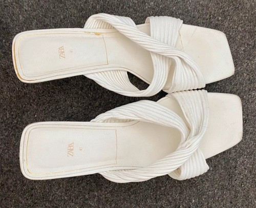 White zara kitten heel - white,