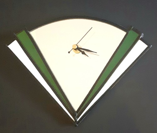 Art deco mirror - art, clock
