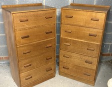 SUPERB ANTIQUE GOLDEN OAK ARTS & CRAFTS CHEST OF DRAWERS CHOICE OF 2 WE DELIVER