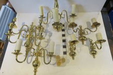 brass wall lights, Flemish style 7 items