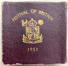 GB 1951  CROWN (OR 5/-) COIN,KING GEORGE V1. IN UNC. GRADE. BOXED WITH LEAFLET.