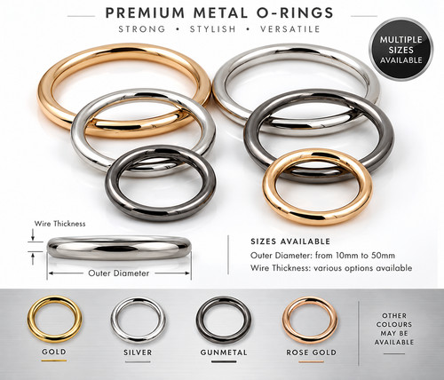 Round metal alloy rings - metal,