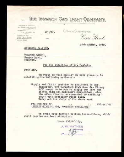 Old letterhead estimate the - old,