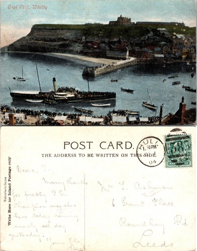East cliff whitby postcard - east,