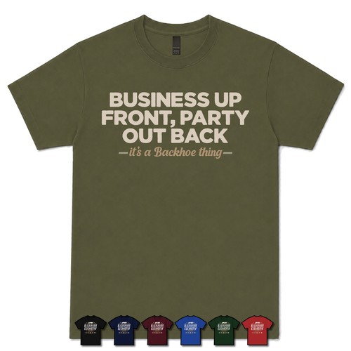 Business front party out - up,