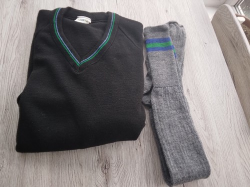 Schoolboy jumper and kneesocks - and,